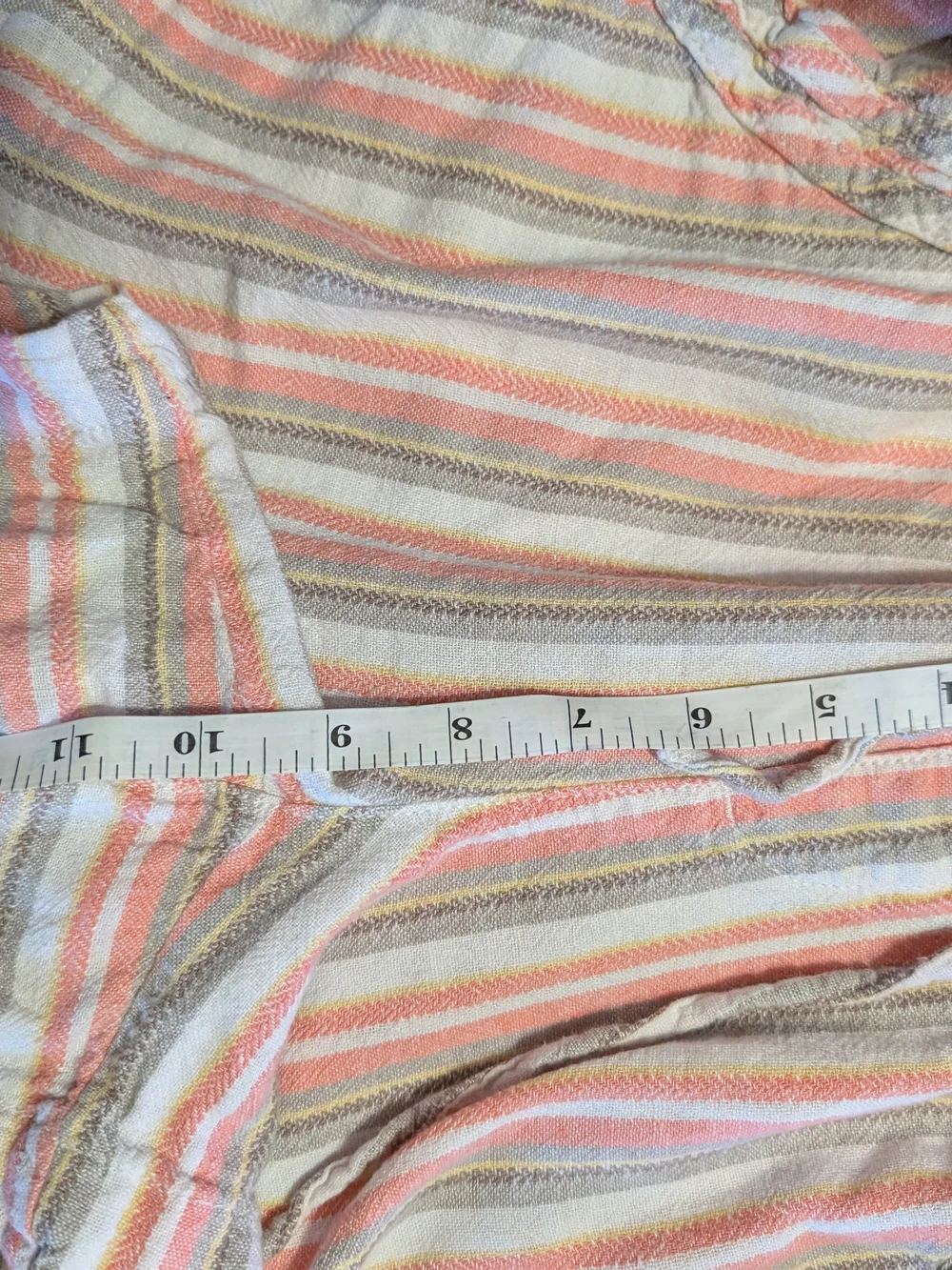 (E15) Casual Light Blue Denim and Striped Lounge Short Set